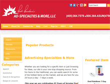 Tablet Screenshot of ad-specialties.com